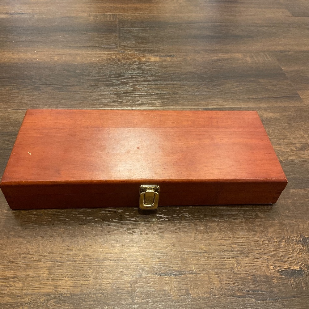 HOPPE’S GUN CLEANING KIT WOODEN STORAGE BOX CHEST